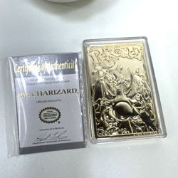 Pokemon #06 Charizard 23K Gold Plated Card & Pokeball 1999 - Image 2