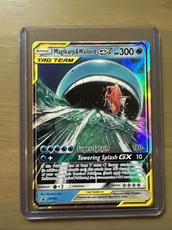 MAGIKARP & WAILORD GX SM166 TAG TEAM POKEMON BLACK STAR PROMO HOLO RARE - Image 1