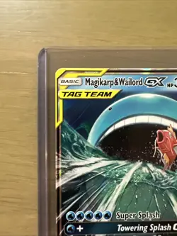 MAGIKARP & WAILORD GX SM166 TAG TEAM POKEMON BLACK STAR PROMO HOLO RARE - Image 2