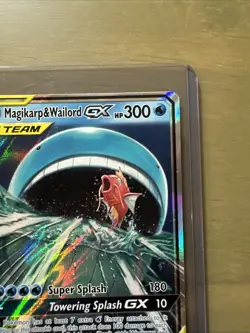 MAGIKARP & WAILORD GX SM166 TAG TEAM POKEMON BLACK STAR PROMO HOLO RARE - Image 3