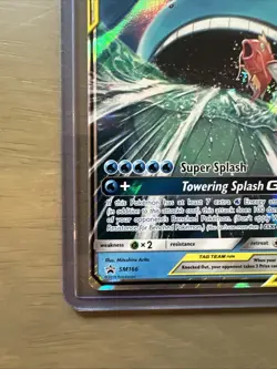 MAGIKARP & WAILORD GX SM166 TAG TEAM POKEMON BLACK STAR PROMO HOLO RARE - Image 5