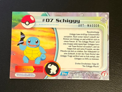 1999 Topps Pokemon Blue Logo TV Animation Edition Schiggy #07 - Image 2