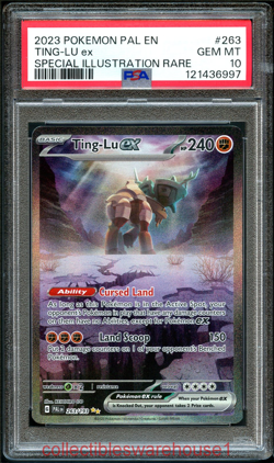 Pokemon Paldea Evolved Ting-Lu ex 263 PSA 10 - Image 1