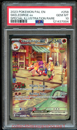 Pokemon Paldea Evolved Skeledirge ex 258 PSA 10 - Image 1
