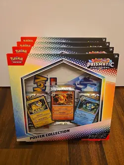 Pokemon TCG Prismatic Evolutions Poster Collection Box Lot Of 4 NEW SEALED - Image 1