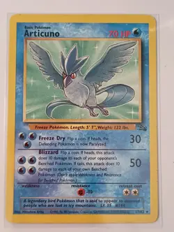 Pokemon Articuno 17/62 Fossil Rare WOTC Vintage Legendary Bird NM LP - Image 1