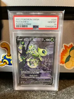 PSA 10 Celebi V #245 - Fusion Strike - 2021 Pokemon SWSH - Image 1