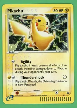 Pikachu Pokemon Black Star Promo E-Reader Series Promo #012 - Image 1