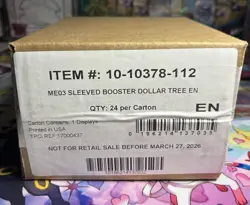 Pokemon ME03 Perfect Order Sleeved Booster Case 24ct Dollar Tree SEALED - Image 1