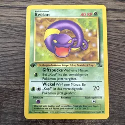 1999 Pokemon Rettan (Ekans) 46/62 Fossil Set 1st Edition German - Image 1