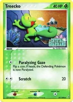 Pokemon TCG Treecko Reverse Holo Stamped EX Crystal Guardians 67/100 - Image 1