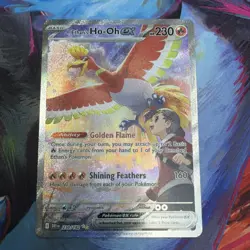 Pokemon TCG Destined Rivals Ethan’s Ho-Oh Ex 230 SIR Special Illustration Rare - Image 1