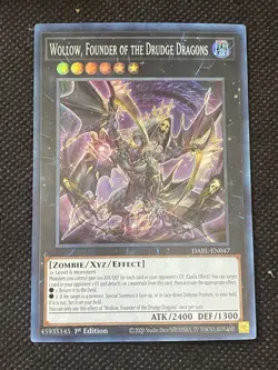 YuGiOh! - Wollow, Founder Of The Drudge Dragons DABL-EN047 Super Rare 1st Ed NM - Image 1
