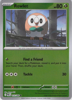 Rowlet - 010/088 - Perfect Order - Reverse Holo - NM/M Pokemon - Image 1