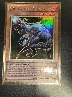 Yugioh! LP Souleating Oviraptor - MGED-EN015 - Premium Gold Rare - 1st Edition L - Image 1