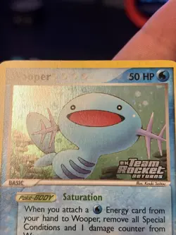 Pokemon TCG Wooper 81/109 Team Rocket Returns Reverse Holo Stamp 2004 - Image 3