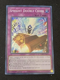 YuGiOh! - Spright Double Cross DABL-EN074 Super Rare 1st Edition Near Mint - Image 1