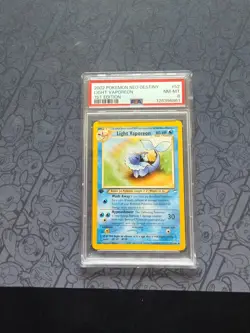 Pokemon Light Vaporeon 1st Edition #52/105 Neo Destiny 2002 WOTC Vintage - PSA 8 - Image 1