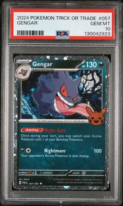 2024 POKEMON TRICK OR TRADE #057 GENGAR PSA 10 - Image 1