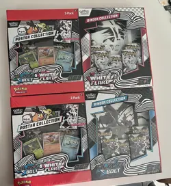 Pokemon Black Bolt & White Flare Binder + Poster Collection Sams Club Bundles - Image 1