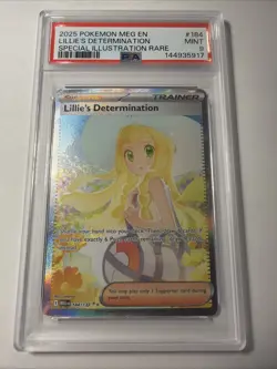 2025 POKEMON MEG EN-MEGA EVOLUTION #184 LILLIE'S DETERMINATION PSA 9 - Image 1