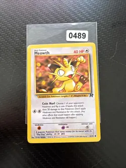 Pokemon TCG Meowth Team Rocket 62/82 Regular 1st Edition Common Non Holo - LP/NM - Image 1