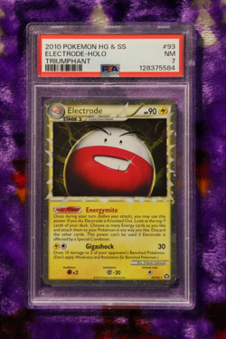 Pokemon TCG Electrode (Prime) 93/102 Triumphant Holo PSA Grade 7 - Image 1
