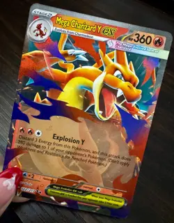 Mega Charizard Y ex 022/217 Double Rare Holo Pokemon Card Ascended Heroes NM - Image 1
