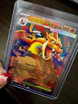 Mega Charizard Y ex 022/217 Double Rare Holo Pokemon Card Ascended Heroes NM - Image 4