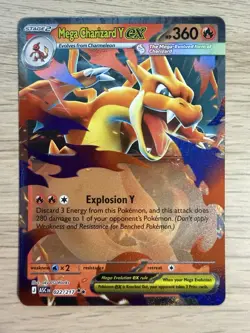 Mega Charizard Y Ex 022/217 Ascended Heroes Pokemon Card Holo Rare Near Mint - Image 1