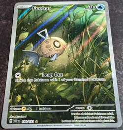 Feebas 198/191 Sv08: Surging Sparks Illustration Rare NM Holo Card Pokemon TCG - Image 3