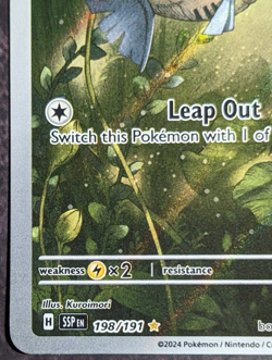 Feebas 198/191 Sv08: Surging Sparks Illustration Rare NM Holo Card Pokemon TCG - Image 4