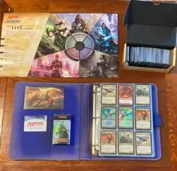 Vintage Magic the Gathering Childhood Binder + Bulk Lot of 800 cards 1997-2017 - Image 1