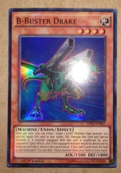 Yugioh B-Buster Drake SDKS-EN002 Super Rare 1st Edition - Image 1