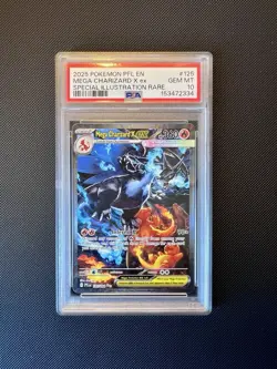 PSA 10 MEGA CHARIZARD X EX 125/094 Phantasmal Flames Pokemon Card - Image 1