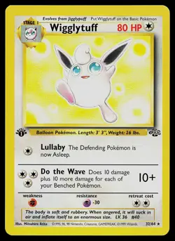 Pokemon Card - Wigglytuff Jungle 32/64 Rare 1st Edition - Image 1