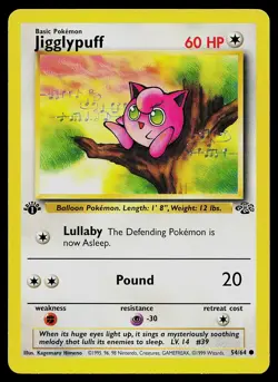 Pokemon Card - Jigglypuff Jungle 54/64 1st Edition Common - Image 1