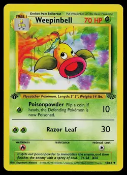 Pokemon Card - Weepinbell Jungle 48/64 Uncommon 1st Edition - Image 1