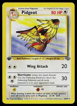 Pokemon Card - Pidgeot Jungle 24/64 1st Edition Rare - Image 1