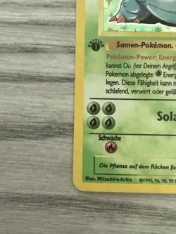 Pokemon Venusaur 1st Edition Holo Base Set German Bisaflor 15/102 WOTC 1999 Card - Image 2