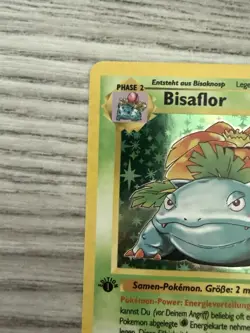 Pokemon Venusaur 1st Edition Holo Base Set German Bisaflor 15/102 WOTC 1999 Card - Image 4