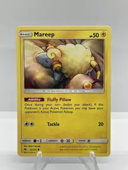 Mareep 75/214 Common Regular Card SM - Lost Thunder Pokemon TCG VLP/NM - Image 1