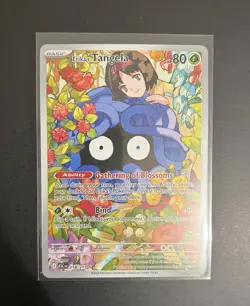 Pokemon Erika's Tangela Full Art Holo Scarlet & Violet 151 218/217 Single Card - Image 1