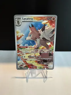 Pokemon TCG Lycanroc Illustration Rare Card 166/159 SV09 Journey Together NM - Image 1