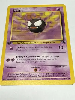 Fossil 1st Edition Gastly #33. Lightly Played Uncommon 👻 1999 WotC Pokemon card - Image 1