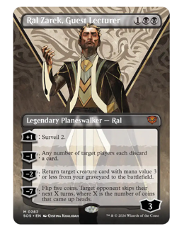 Ral Zarek, Guest Lecturer - Borderless Secrets of Strixhaven MTG - Image 1