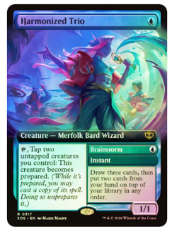 Harmonized Trio - Foil - Extended Art Secrets of Strixhaven MTG - Image 1