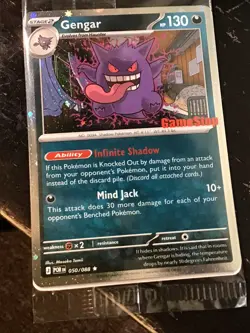 Pokemon TCG Gengar Cosmos GameStop Stamped Exclusive Promo #050/088 SEALED! - Image 1
