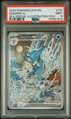 2024 POKEMON SVP EN-SV BLACK STAR PROMO #131 KINGDRA EX PSA 9 - Image 1