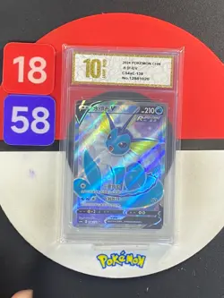 Pokemon TCG S-Chinese Sword &Shield Vaporeon V SR CS4aC 138 Grade10 - Image 1